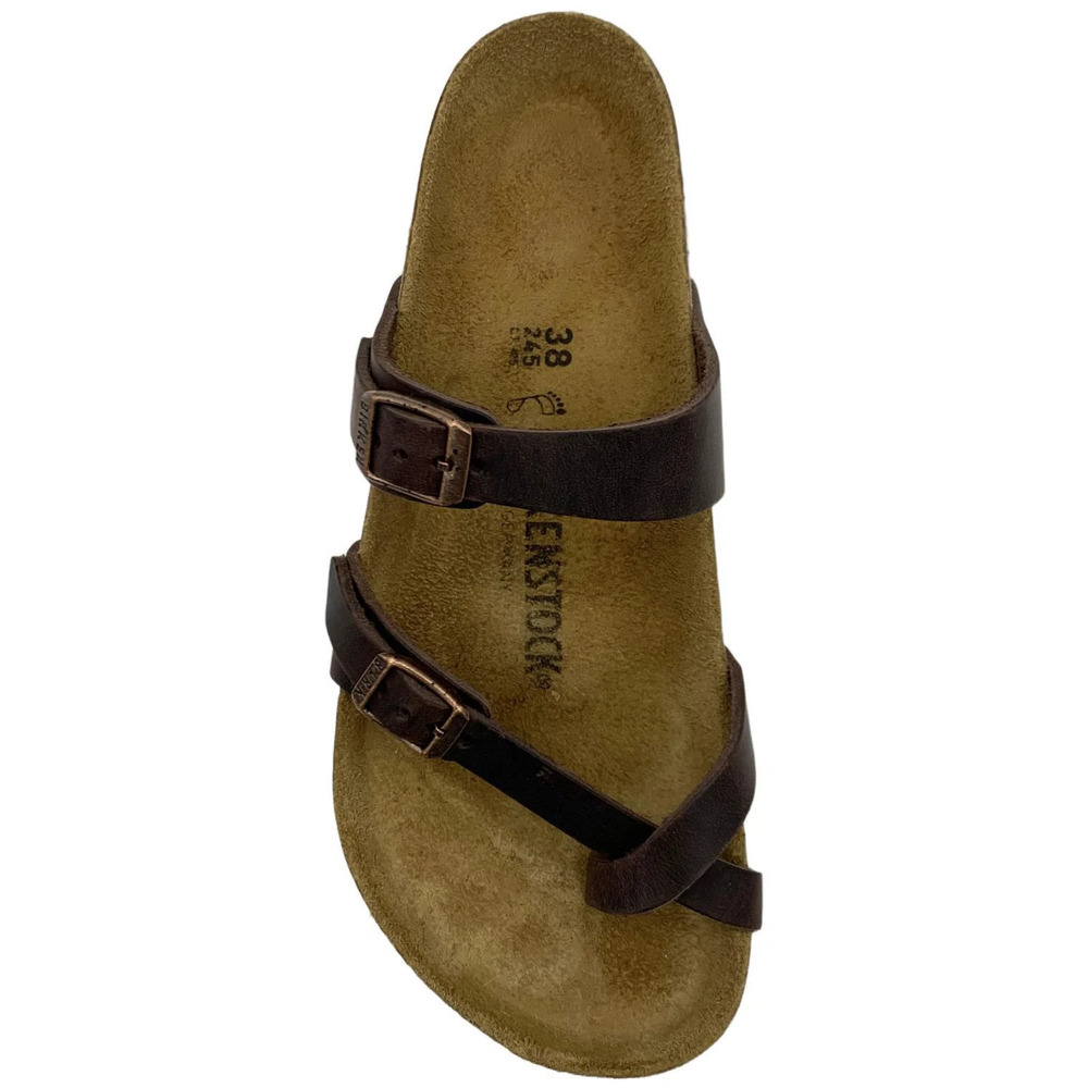Birkenstock Women's Mayari Leather Toe-Loop Comfort Sandal Dk Brown - Medium - Picture 2 of 3